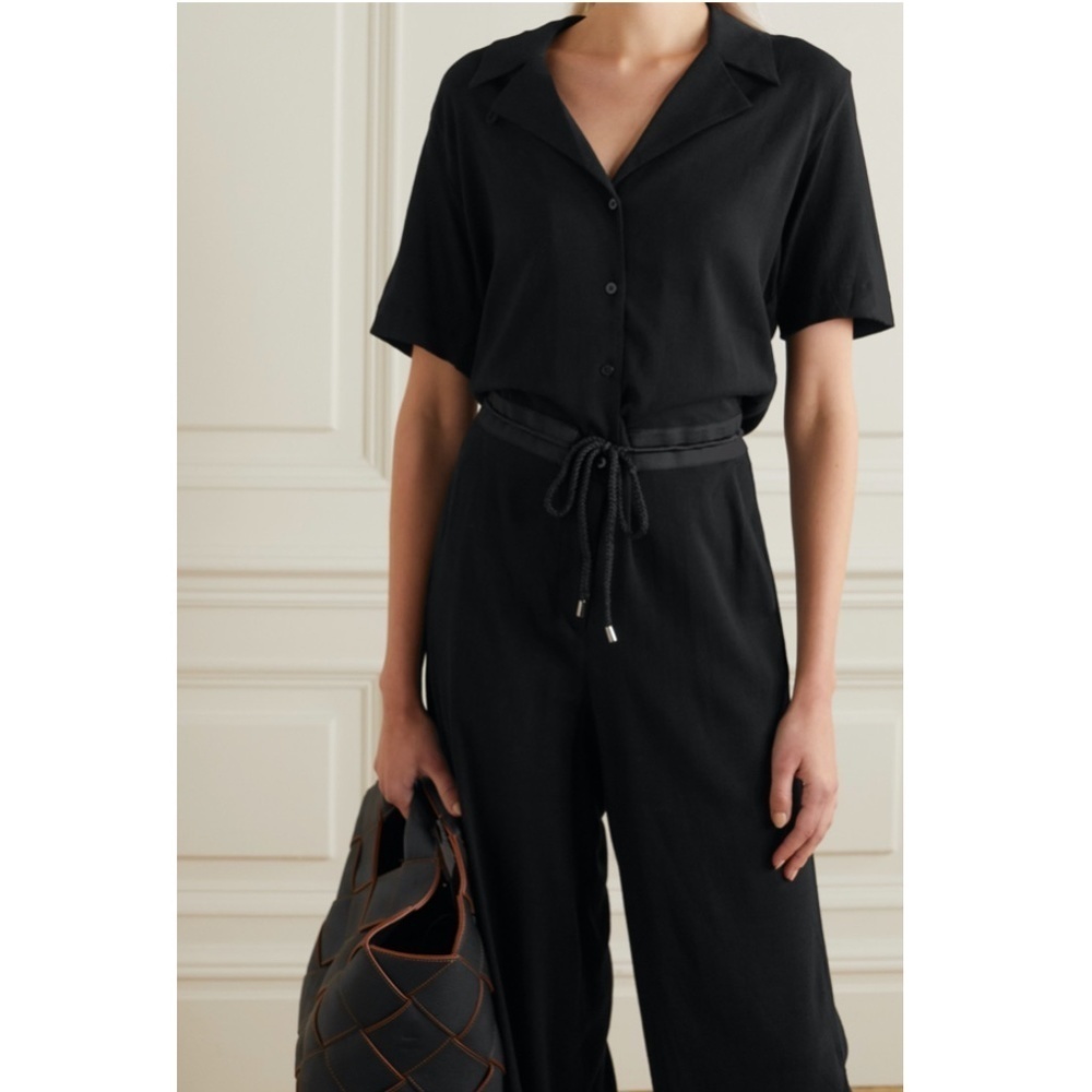NWT! Holzweiler Park Belted Crepe Black Jumpsuit Size S